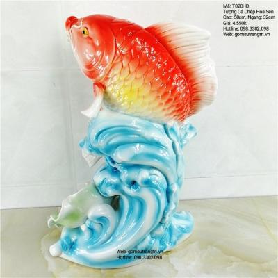 tượng cá, tượng cá bằng sứ, tượng trung quốc, sản phẩm trang trí nhà cửa